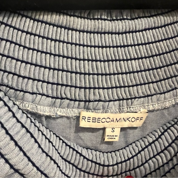 Rebecca Minkoff Lucy Embroidered hem chambray dress. Size small - Picture 2 of 3